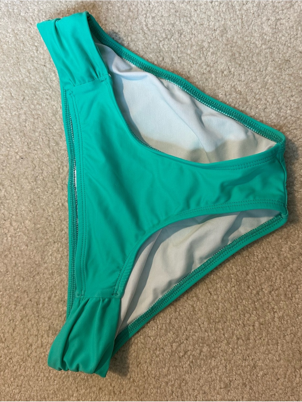Title Nine Teal High-Rise Bikini Bottom